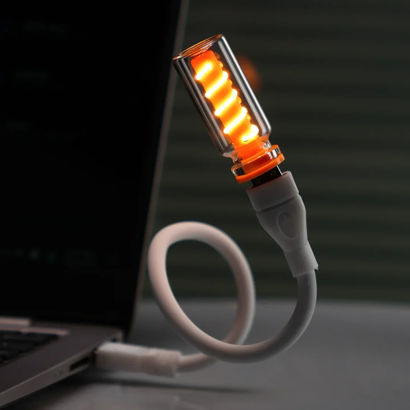 5V USB LED Filament Frosted Clear Glass Night Light Dimmable Touch Control for Car Home Room Laptop PC Festival Decoration