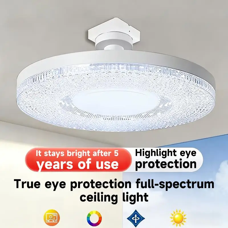 New【1Pcs Energy-Saving Bulb Ultra-Bright Ceiling Light Universal E27 LED Crystal UFO Light Bulb For Home Living Room Bedroom】