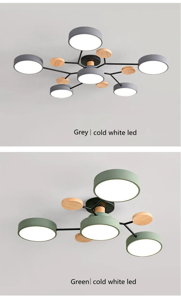 Modern Living Room Ceiling Chandelier Light Three Colors Changed LED Ceiling Lights for Bedroom Dining Room 220V Ceiling Lamps