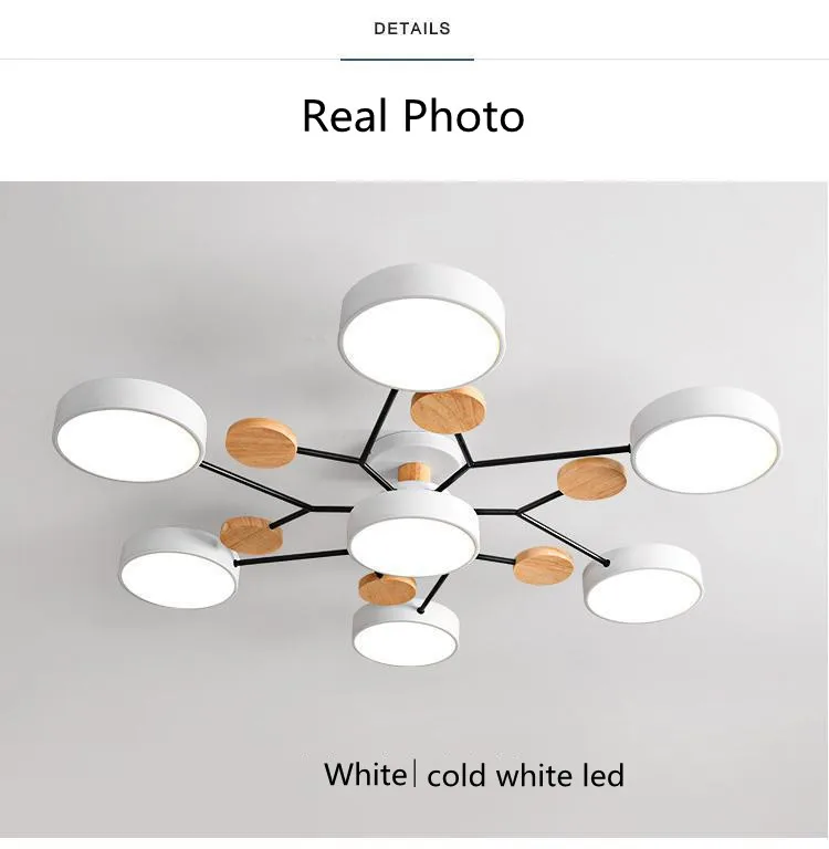 Modern Living Room Ceiling Chandelier Light Three Colors Changed LED Ceiling Lights for Bedroom Dining Room 220V Ceiling Lamps