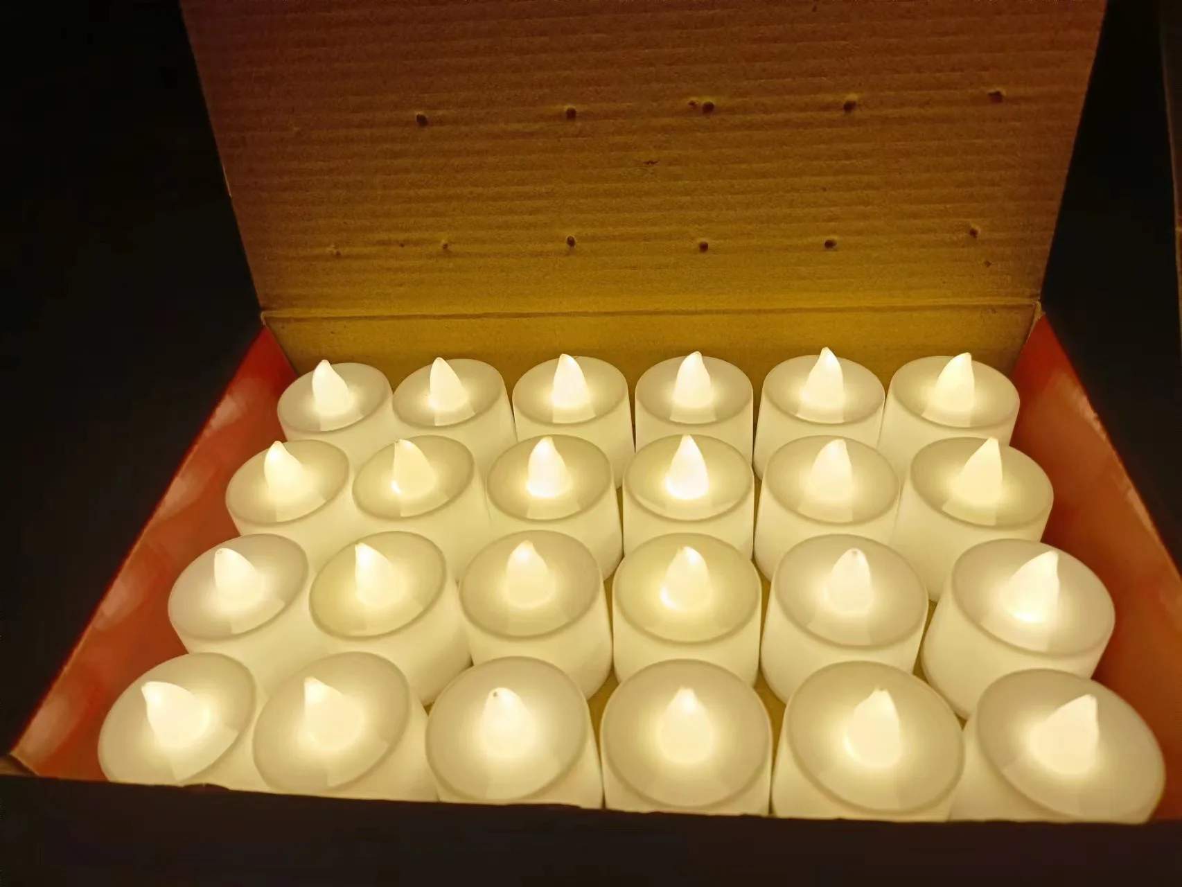 Battery Powered Flameless LED Tea Candles Fake Candle Lamp for Wedding Birthday Party Home Decoration, Candlestick Compatible