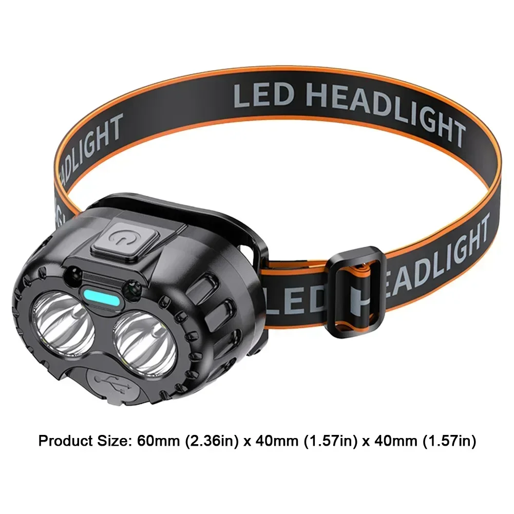 Induction Headlamps Mini LED Charging Headlight Camping Flashlight Led Head-Mounted Strong Light Fishing Portable Torch Lamp
