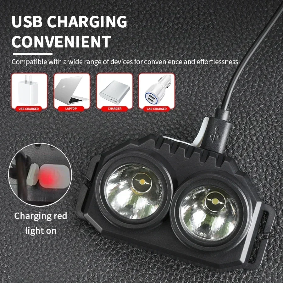 Induction Headlamps Mini LED Charging Headlight Camping Flashlight Led Head-Mounted Strong Light Fishing Portable Torch Lamp