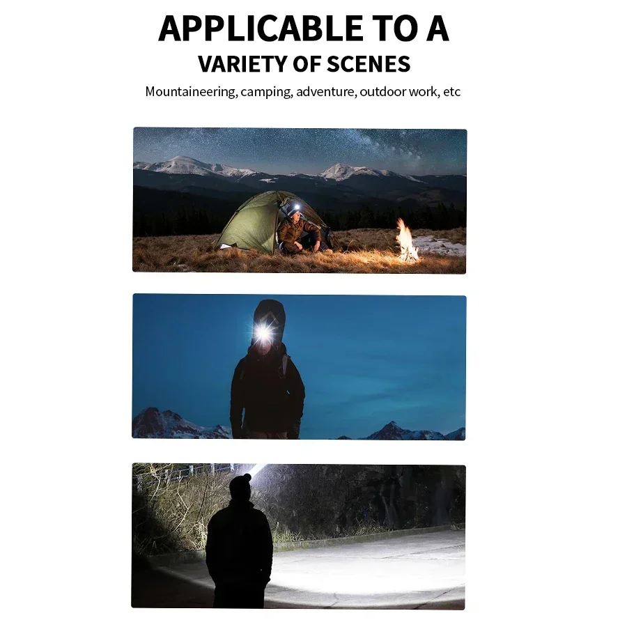 Induction Headlamps Mini LED Charging Headlight Camping Flashlight Led Head-Mounted Strong Light Fishing Portable Torch Lamp