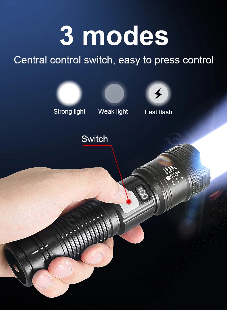 2026 NEW 500000000LM Most Powerful LED Flashlights Ultra Bright 4000M Torch Light Portable Lamp Outdoor Hunting Fishing Lantern