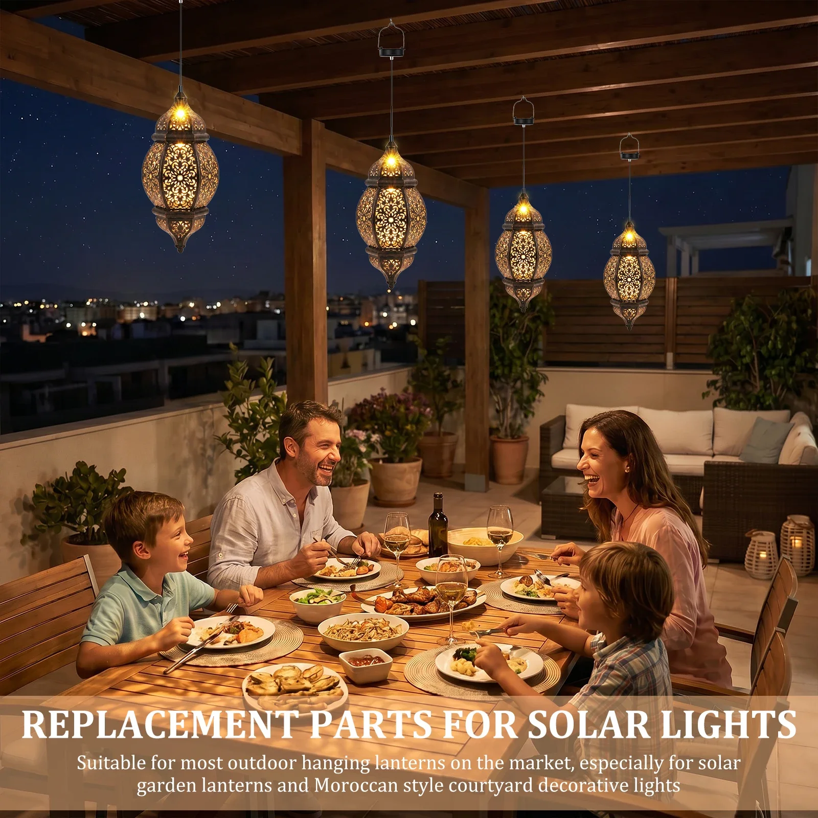 2/4Pcs 600Mah Solar Panel Replacement Tops Waterproof Outdoor Lighting DIY for Garden Yard Patio Decoration Lanterns Lights