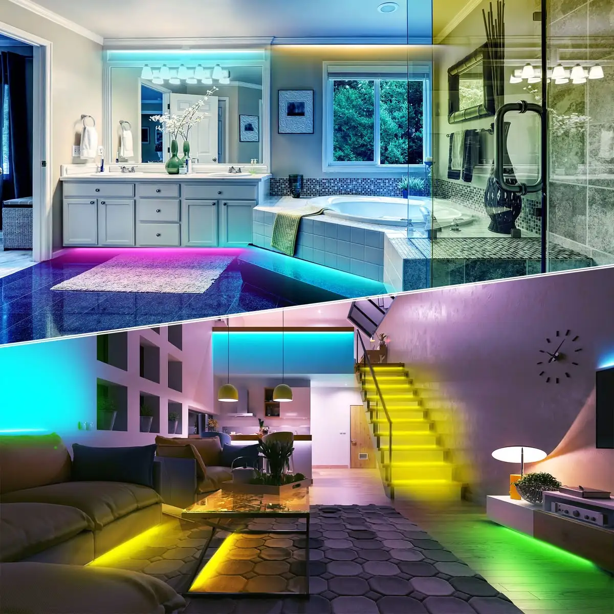 1 Roll of Color-Changing Rgb Led Light Strip with Battery Box (Battery Not Included), Led Neon Light, with a Simple Three-Button Control Switch for Switching Light Color Modes, Suitable for Cars, Motorcycles, Tv, Computer Games, Stage, Music Parties, Christmas, and House Decoration