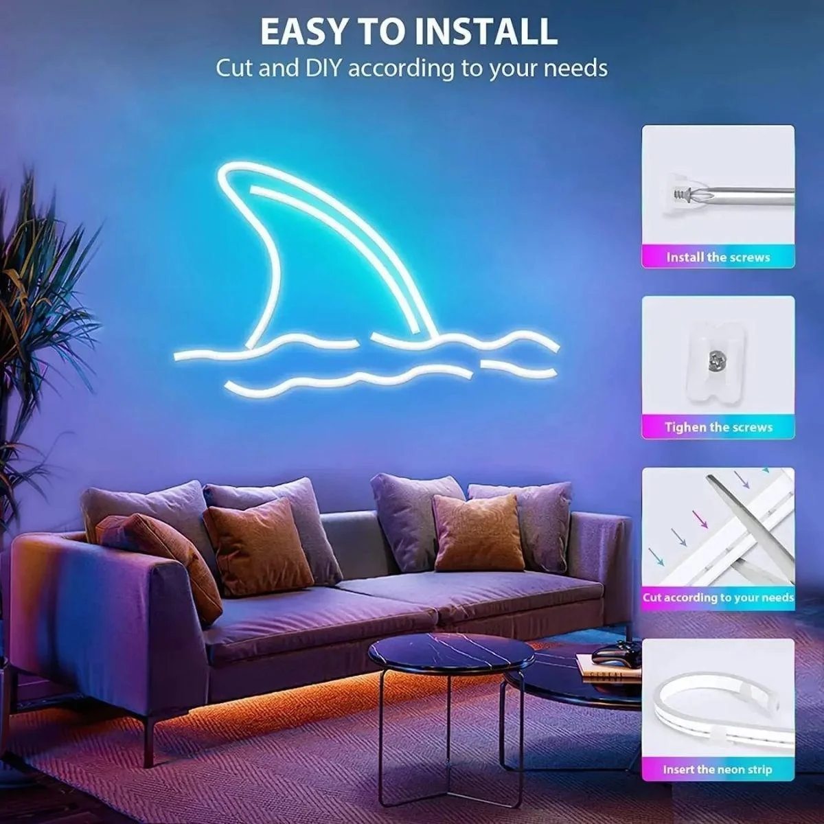 1 Roll of Color-Changing Rgb Led Light Strip with Battery Box (Battery Not Included), Led Neon Light, with a Simple Three-Button Control Switch for Switching Light Color Modes, Suitable for Cars, Motorcycles, Tv, Computer Games, Stage, Music Parties, Christmas, and House Decoration