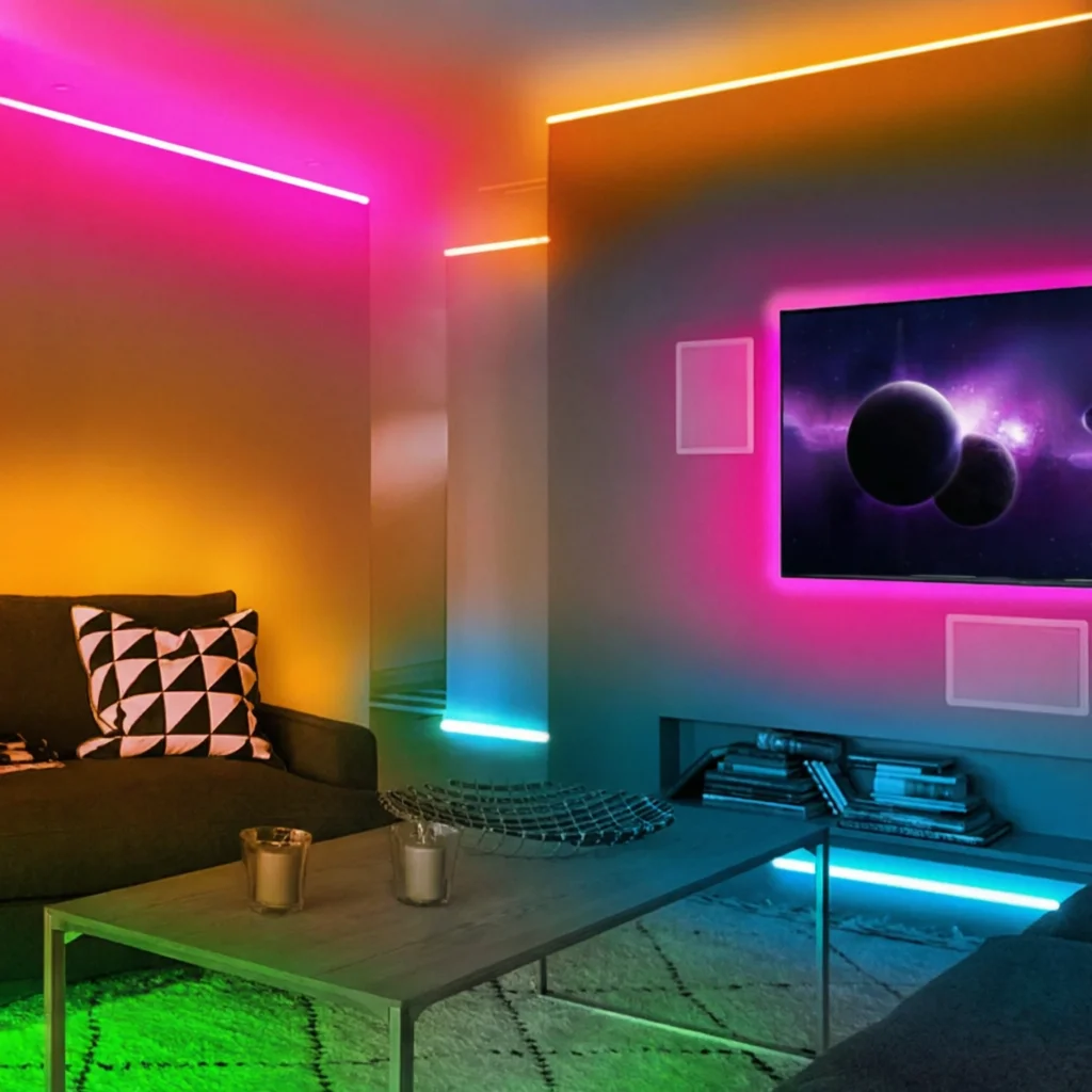 1 Roll of Color-Changing Rgb Led Light Strip with Battery Box (Battery Not Included), Led Neon Light, with a Simple Three-Button Control Switch for Switching Light Color Modes, Suitable for Cars, Motorcycles, Tv, Computer Games, Stage, Music Parties, Christmas, and House Decoration