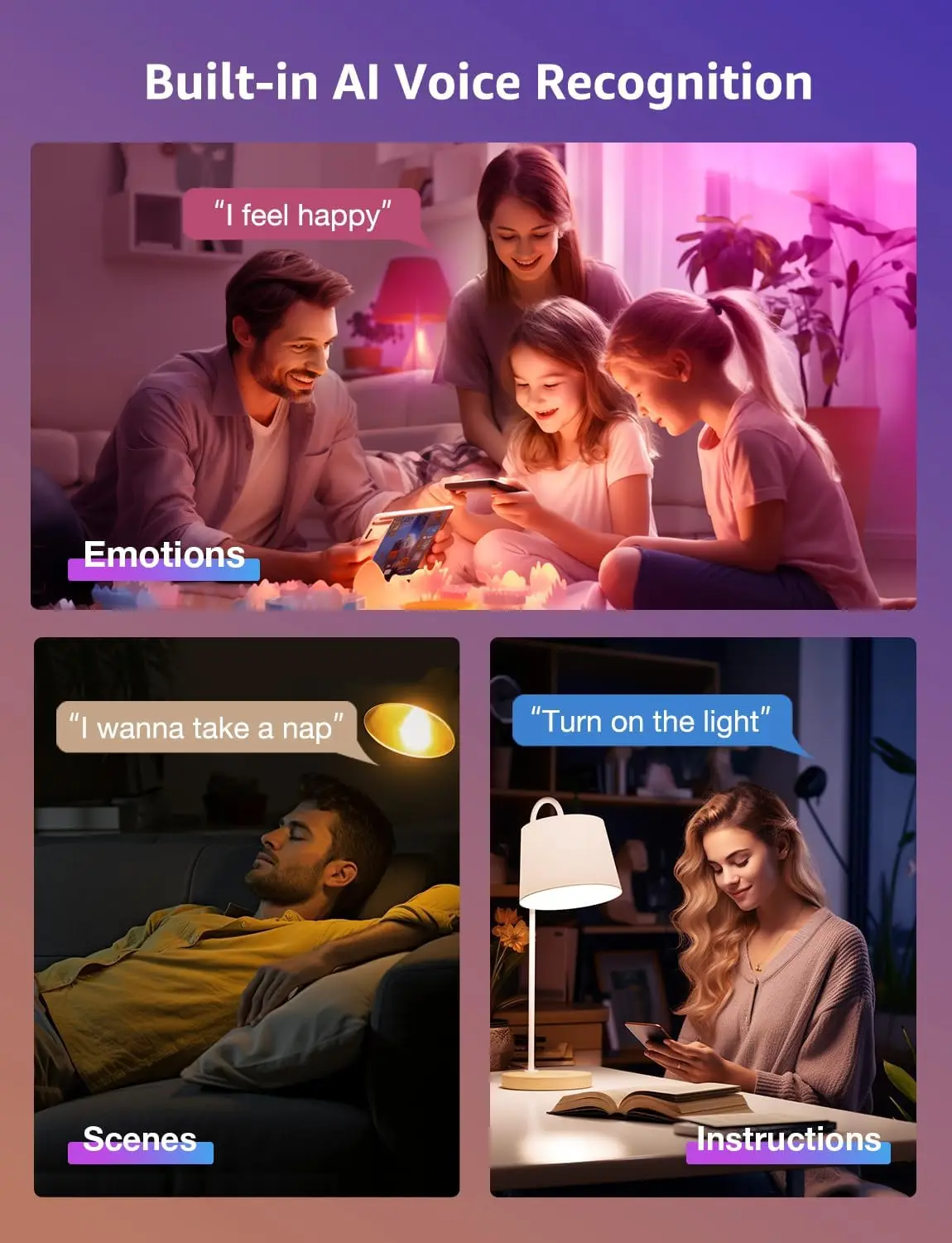 Tuya Wifi E27 Led Lamp RGB CW WW 15W Bluetooth Led Light Bulb Works with Alexa Amazon Google Home for Smart Life Decoration