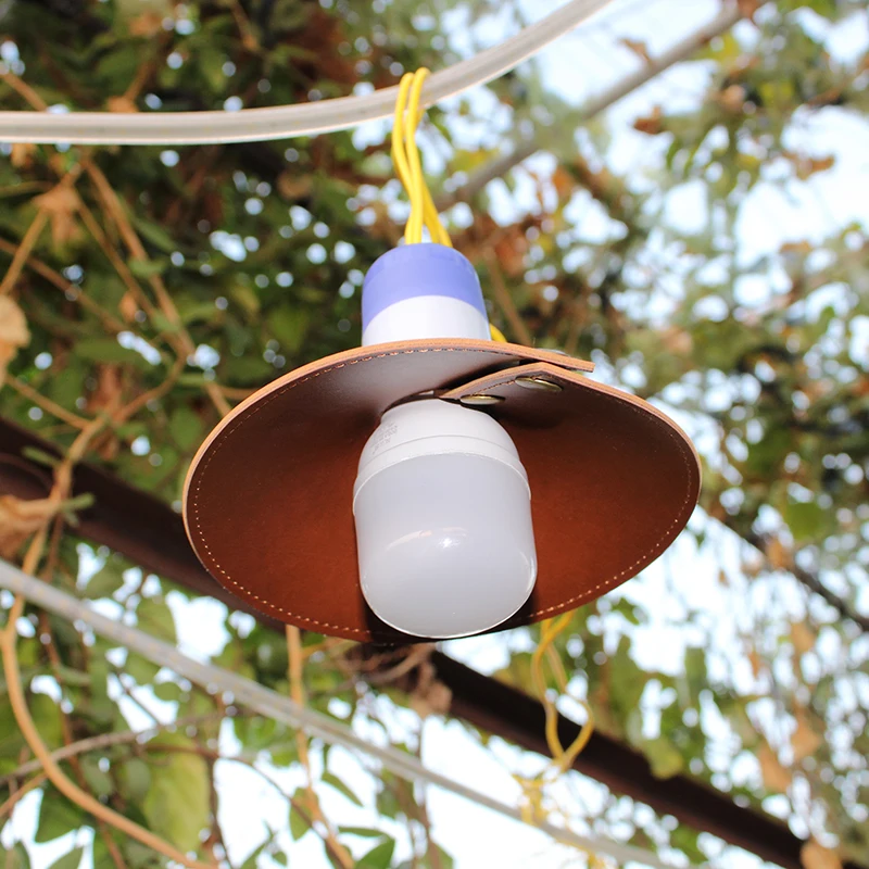 Lampshade Leather Decorative Hanging Lamp Lampshade for Home Bar Pub