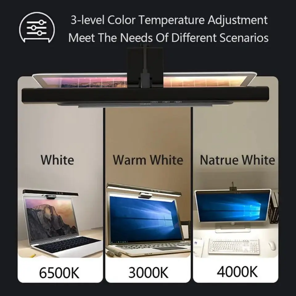 Monitor Light Bar Straight/Curved with RGB Backlight Computer Screen Lamp Eye Caring Touch Atmosphere Lights For Gaming Room