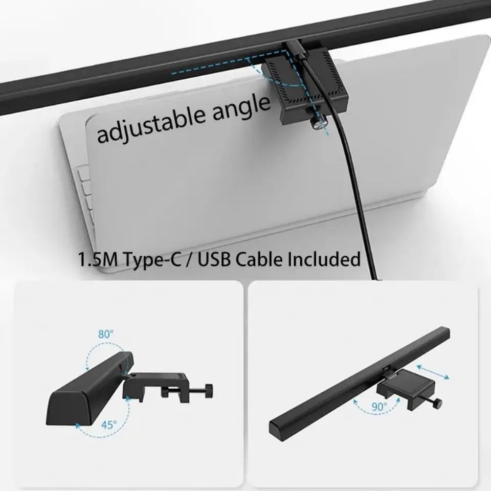 Monitor Light Bar Straight/Curved with RGB Backlight Computer Screen Lamp Eye Caring Touch Atmosphere Lights For Gaming Room
