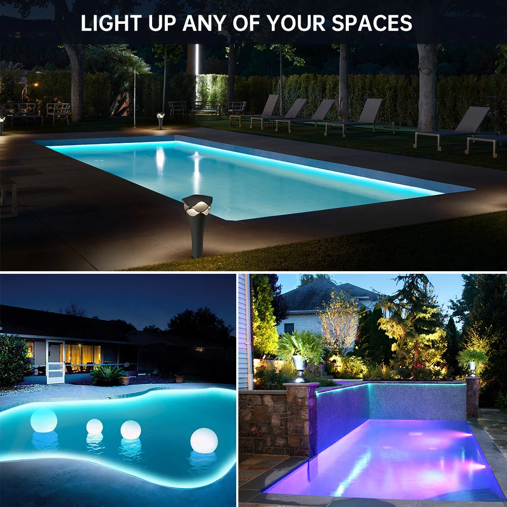 24V IP68 Waterproof LED Strip 120Leds White/Pink/Yellow/Red/Ice Blue/Green Swimming Pool Home Decor Flexible Ribbon Rope Light
