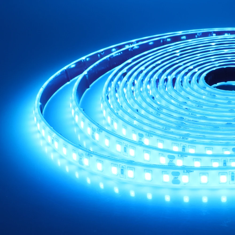 24V IP68 Waterproof LED Strip 120Leds White/Pink/Yellow/Red/Ice Blue/Green Swimming Pool Home Decor Flexible Ribbon Rope Light