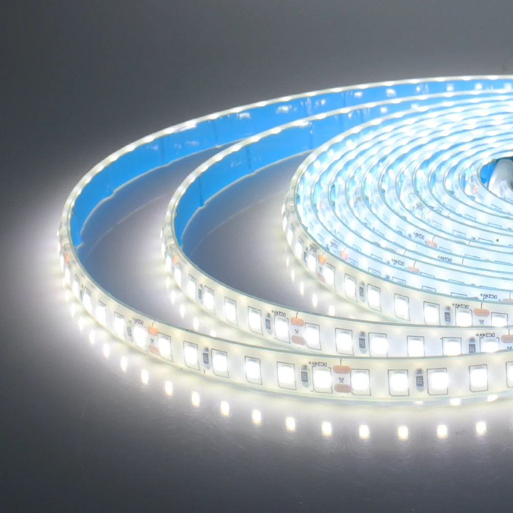 24V IP68 Waterproof LED Strip 120Leds White/Pink/Yellow/Red/Ice Blue/Green Swimming Pool Home Decor Flexible Ribbon Rope Light
