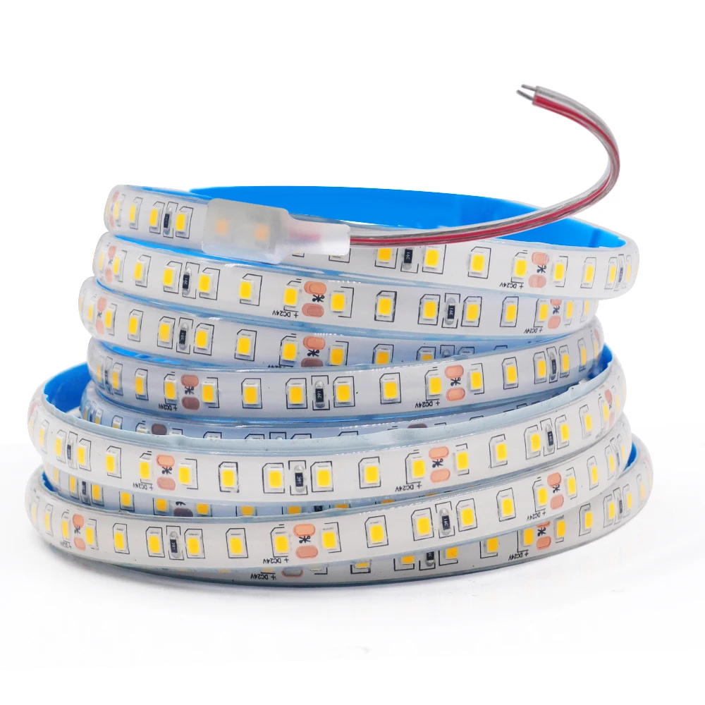 24V IP68 Waterproof LED Strip 120Leds White/Pink/Yellow/Red/Ice Blue/Green Swimming Pool Home Decor Flexible Ribbon Rope Light