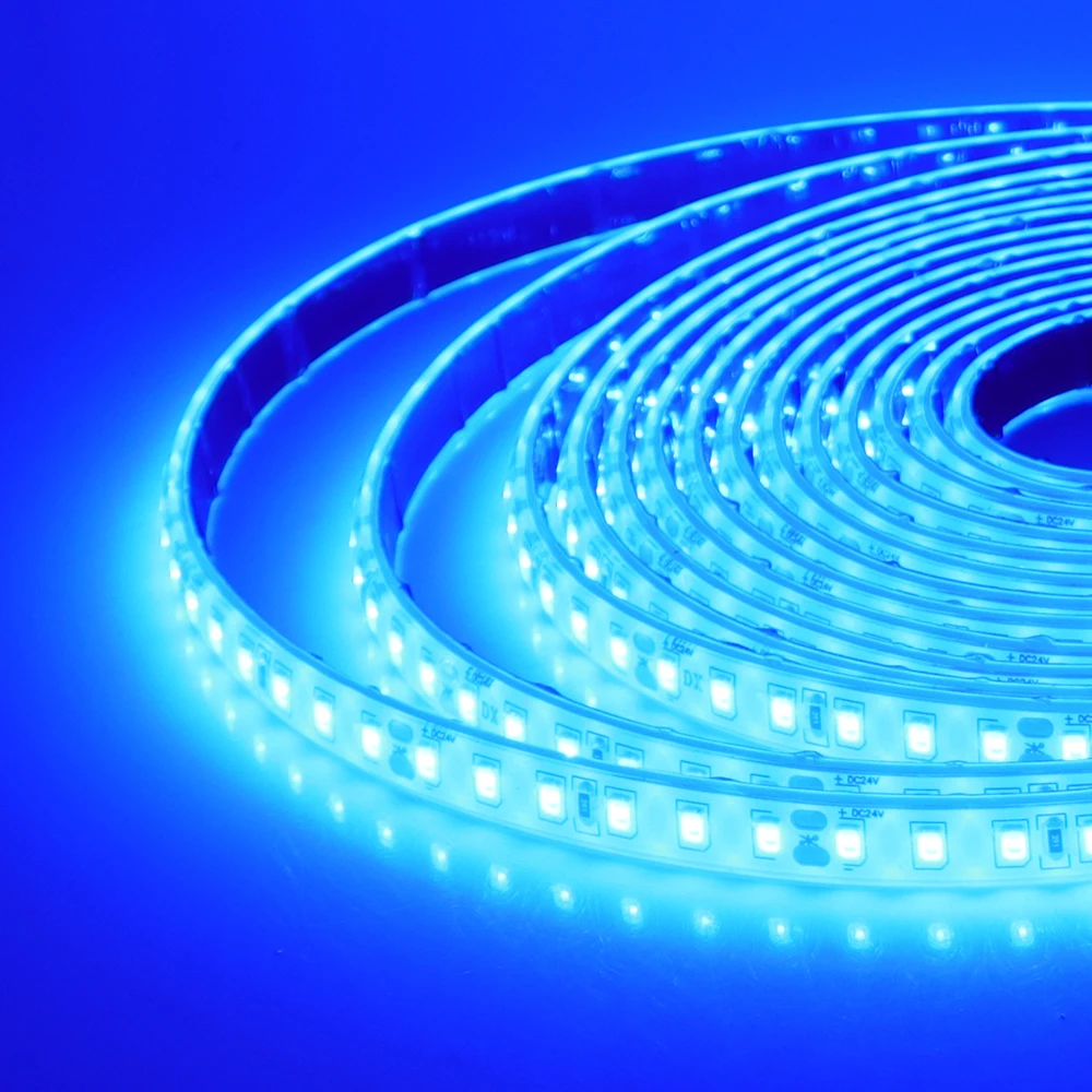24V IP68 Waterproof LED Strip 120Leds White/Pink/Yellow/Red/Ice Blue/Green Swimming Pool Home Decor Flexible Ribbon Rope Light