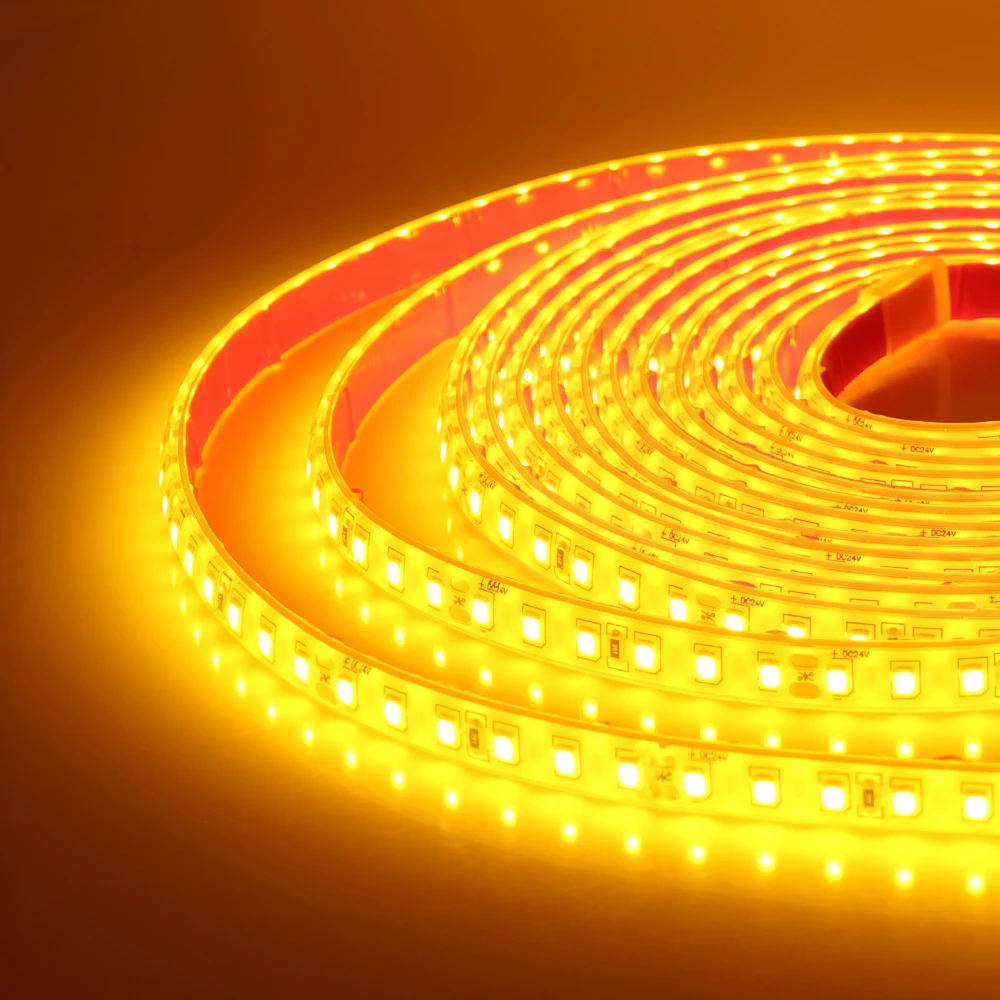 24V IP68 Waterproof LED Strip 120Leds White/Pink/Yellow/Red/Ice Blue/Green Swimming Pool Home Decor Flexible Ribbon Rope Light