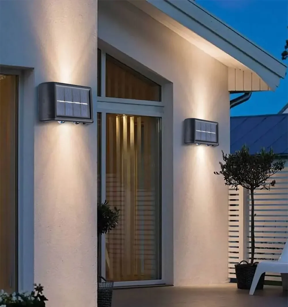 Solar LED Light Outdoor Solar Lighting Lamp Streetlights Exterior Decoration Garland Waterproof Solar Garden Light Wall Light