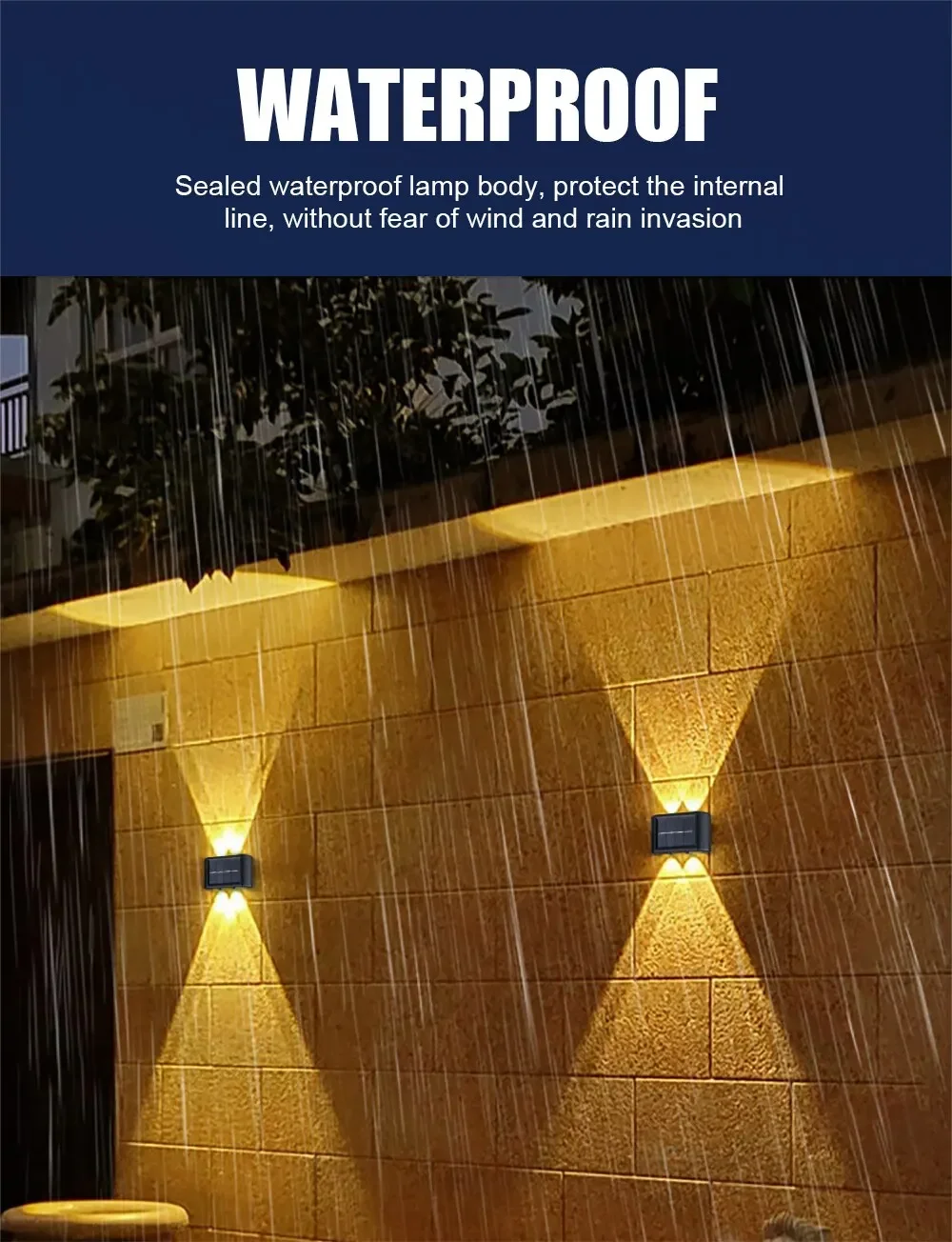 Solar LED Light Outdoor Solar Lighting Lamp Streetlights Exterior Decoration Garland Waterproof Solar Garden Light Wall Light