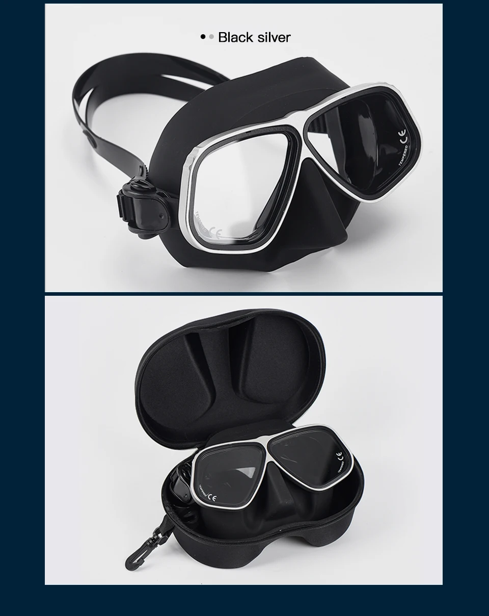 Apollo Similar Alloy Frame Free Diving Masks Swimming Glasses Low Volume 65cc Scuba diving Mask Snorkeling Wet Tube Equipment