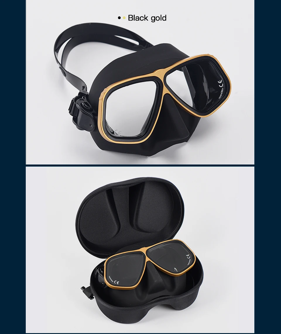 Apollo Similar Alloy Frame Free Diving Masks Swimming Glasses Low Volume 65cc Scuba diving Mask Snorkeling Wet Tube Equipment