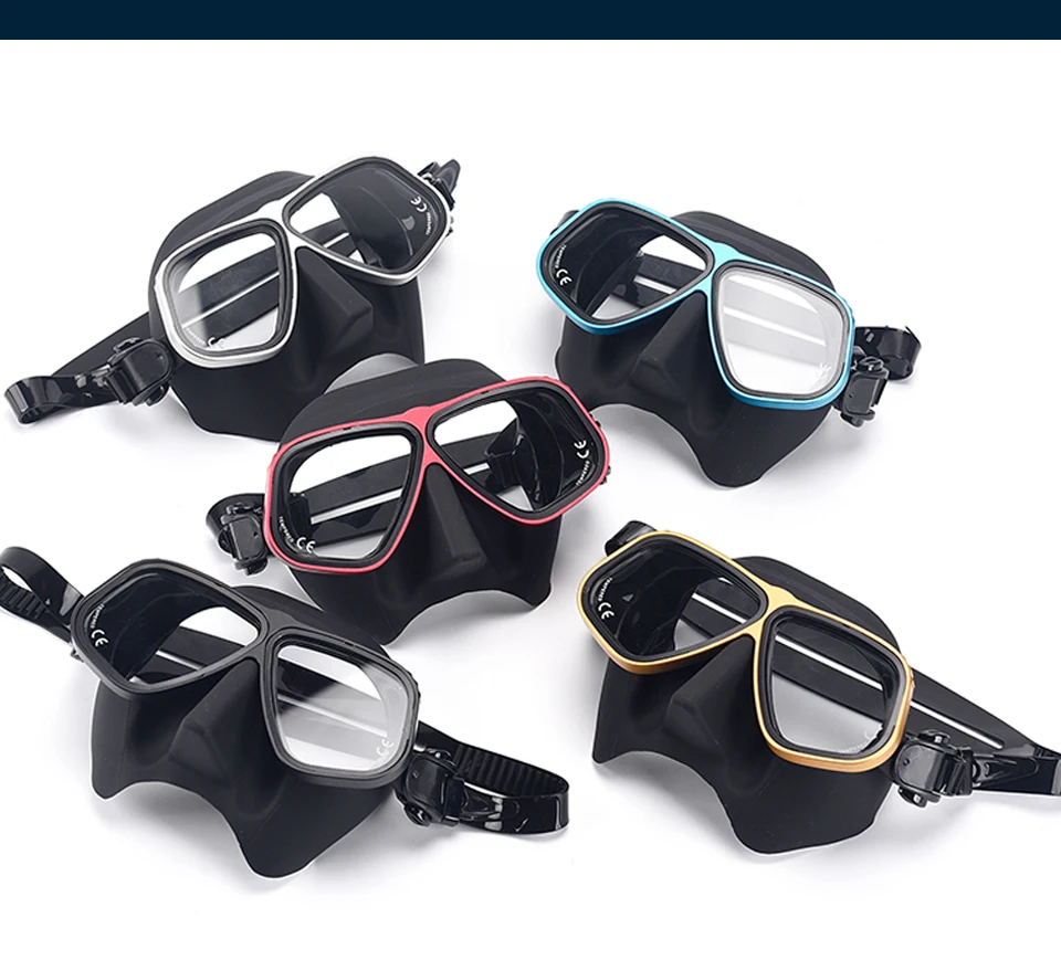 Apollo Similar Alloy Frame Free Diving Masks Swimming Glasses Low Volume 65cc Scuba diving Mask Snorkeling Wet Tube Equipment