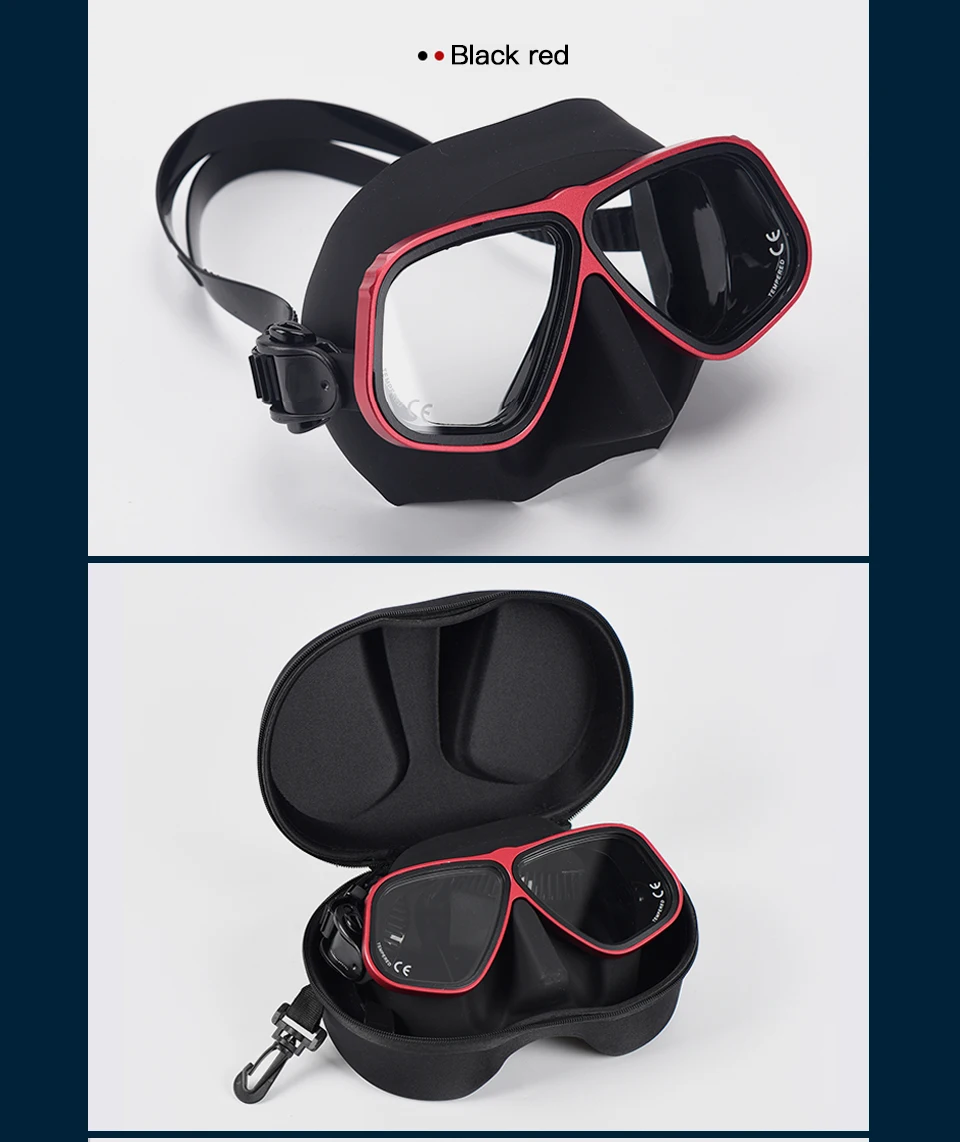 Apollo Similar Alloy Frame Free Diving Masks Swimming Glasses Low Volume 65cc Scuba diving Mask Snorkeling Wet Tube Equipment