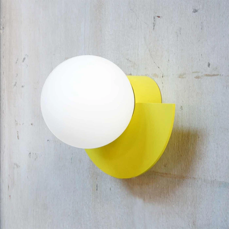 Background Home Decoration Wall Lamps Plastic Ball Lampshade G9 Bulb Round Sconce Light LED Bedroom Corridor Night Sconce Lustre