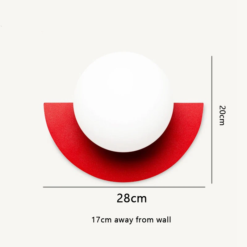 Background Home Decoration Wall Lamps Plastic Ball Lampshade G9 Bulb Round Sconce Light LED Bedroom Corridor Night Sconce Lustre