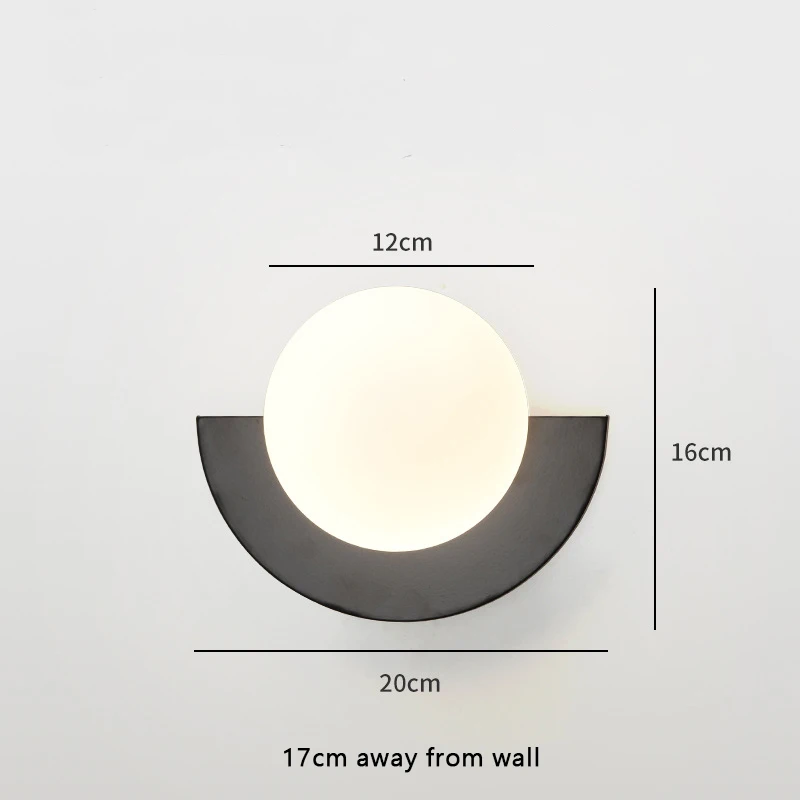 Background Home Decoration Wall Lamps Plastic Ball Lampshade G9 Bulb Round Sconce Light LED Bedroom Corridor Night Sconce Lustre