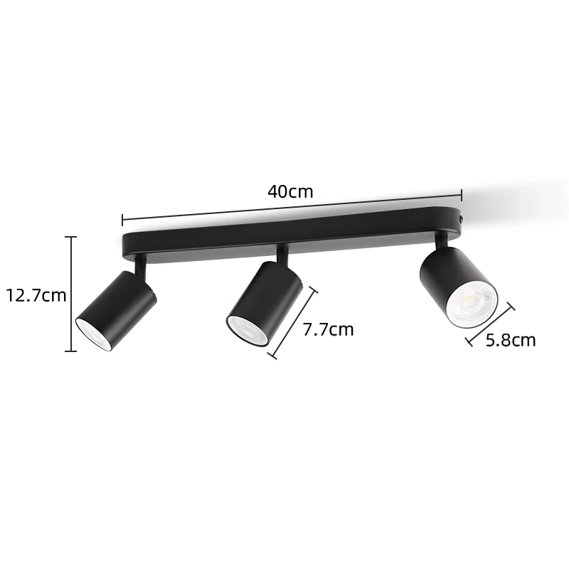GU10 LED Track Light Spotlight 110-220V Suit Ceiling Lamp GU10 3 Color COB Spot Lights For Kitchen Commercial Living Room Home