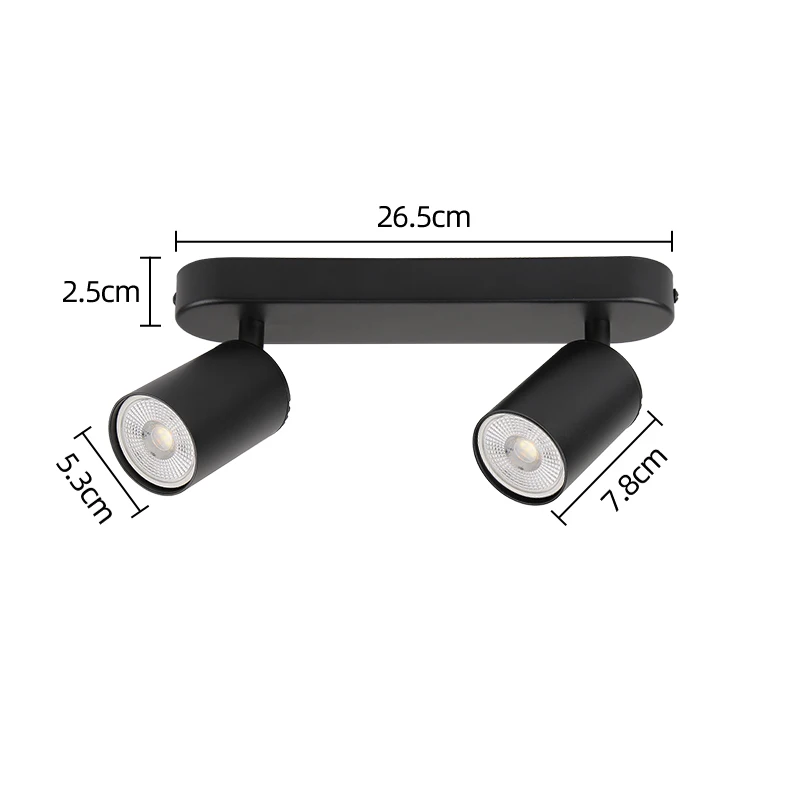 GU10 LED Track Light Spotlight 110-220V Suit Ceiling Lamp GU10 3 Color COB Spot Lights For Kitchen Commercial Living Room Home