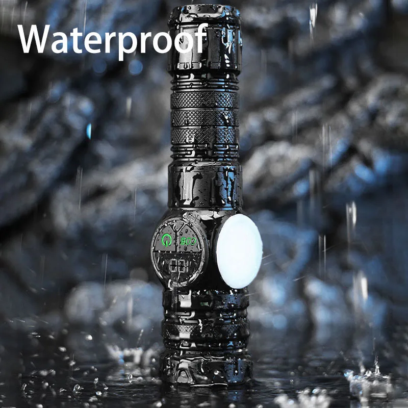 Super Bright LED Flashlight USB Rechargeable Flash Light Long Range Tactical Torch Outdoor Waterproof Camping Fishing Lantern