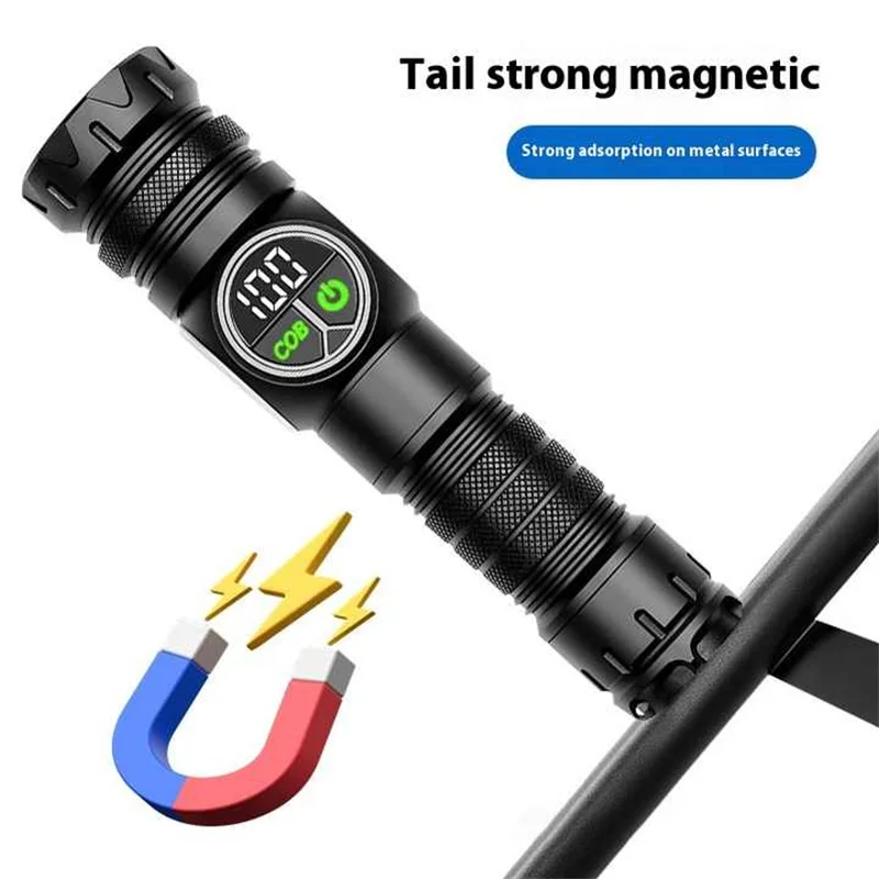 Super Bright LED Flashlight USB Rechargeable Flash Light Long Range Tactical Torch Outdoor Waterproof Camping Fishing Lantern