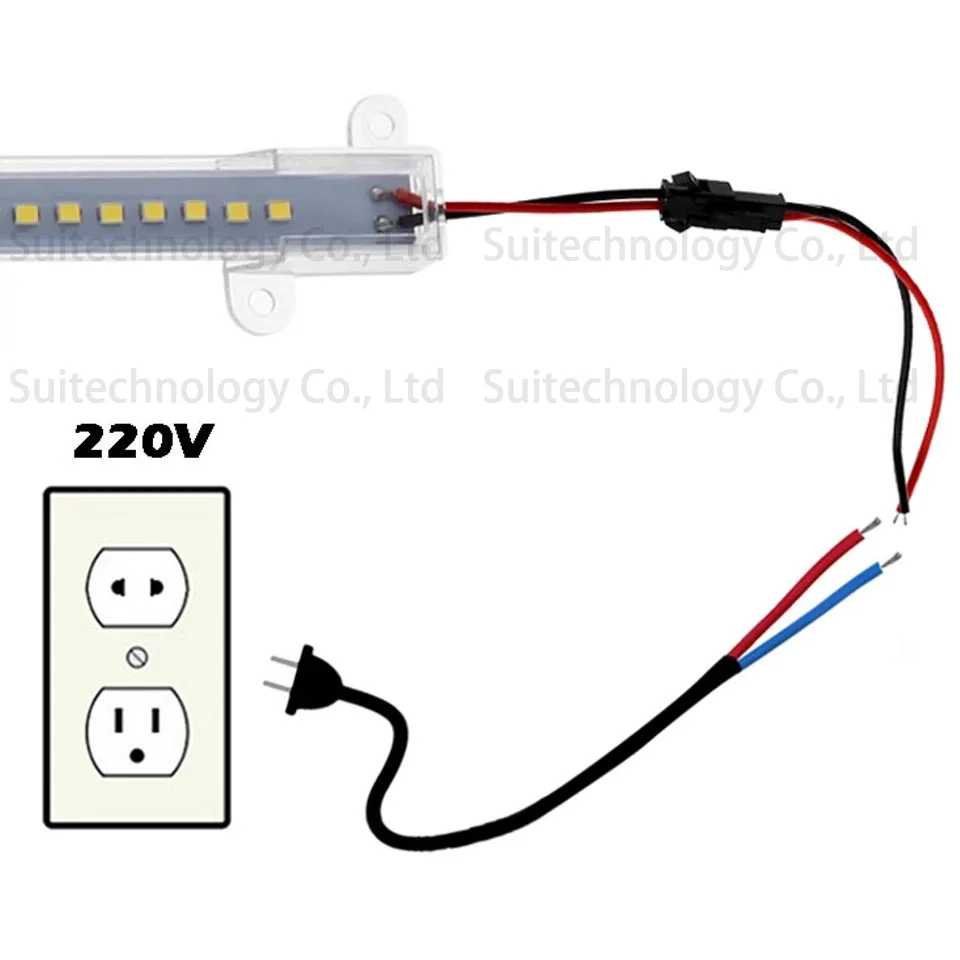 5Pcs AC220V LED Tube LED Light Bar Strip 20-60CM SMD2835 Rigid Strip Energy Saving For Counter Light Showcase Light Source
