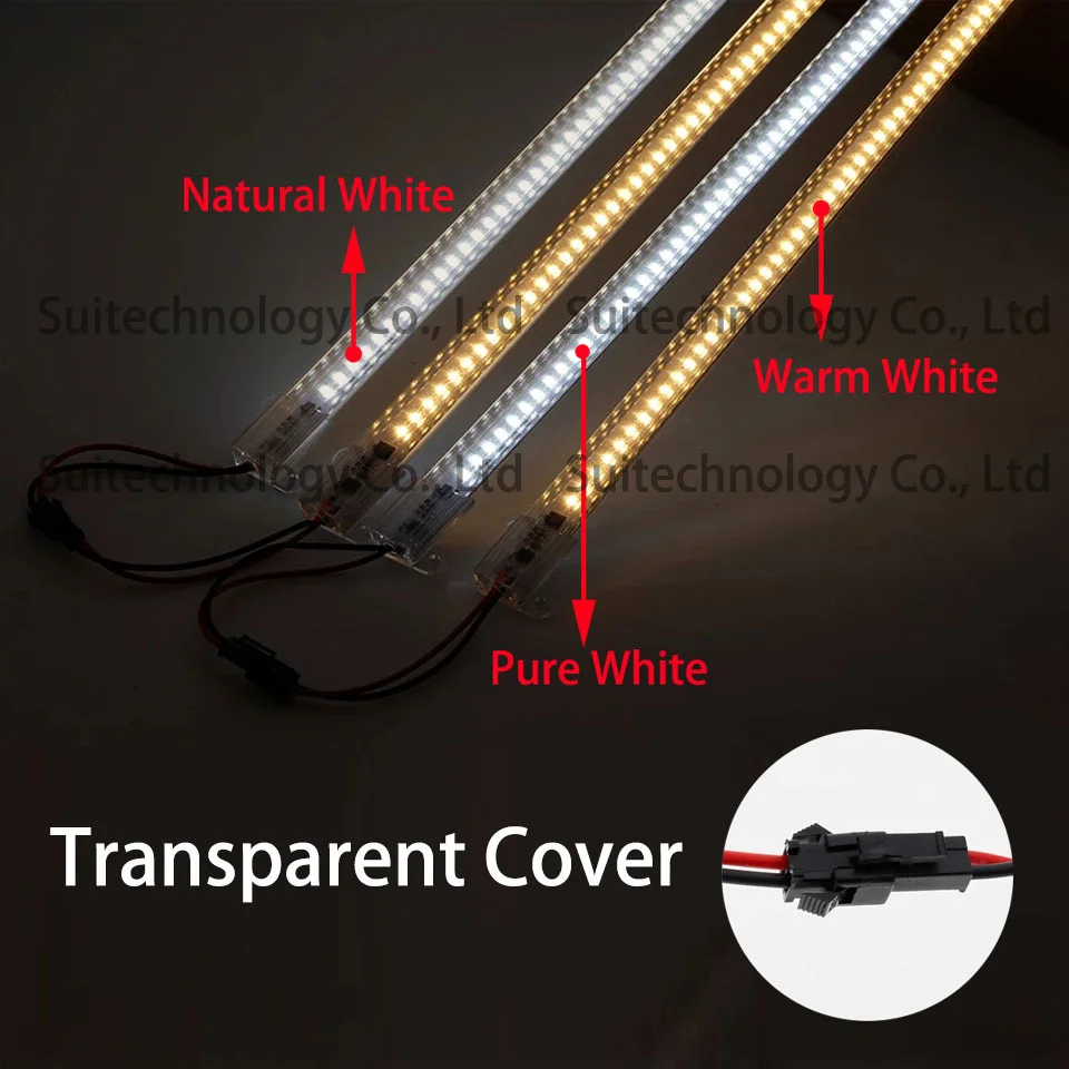 5Pcs AC220V LED Tube LED Light Bar Strip 20-60CM SMD2835 Rigid Strip Energy Saving For Counter Light Showcase Light Source