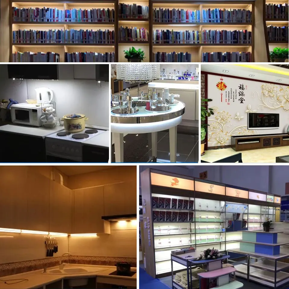 5Pcs AC220V LED Tube LED Light Bar Strip 20-60CM SMD2835 Rigid Strip Energy Saving For Counter Light Showcase Light Source