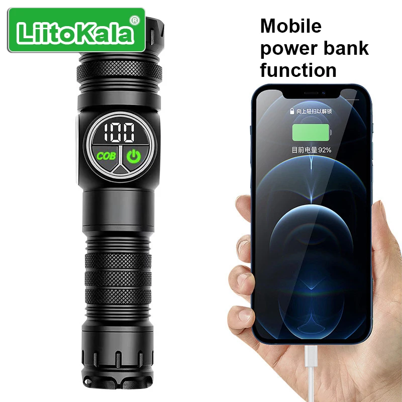 10W White/Yellow Flashlight 750-1500LM Adjustable, Red Flash Mode, Waterproof Design, Ideal for Camping/Emergency