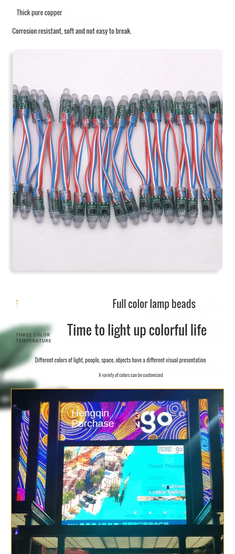 WS2811 DC5V/12V 12mm Full Color LED Pixels String Lights IP68 Waterproof RGB Digital Addressable LED Module Light 50/100/1000pcs