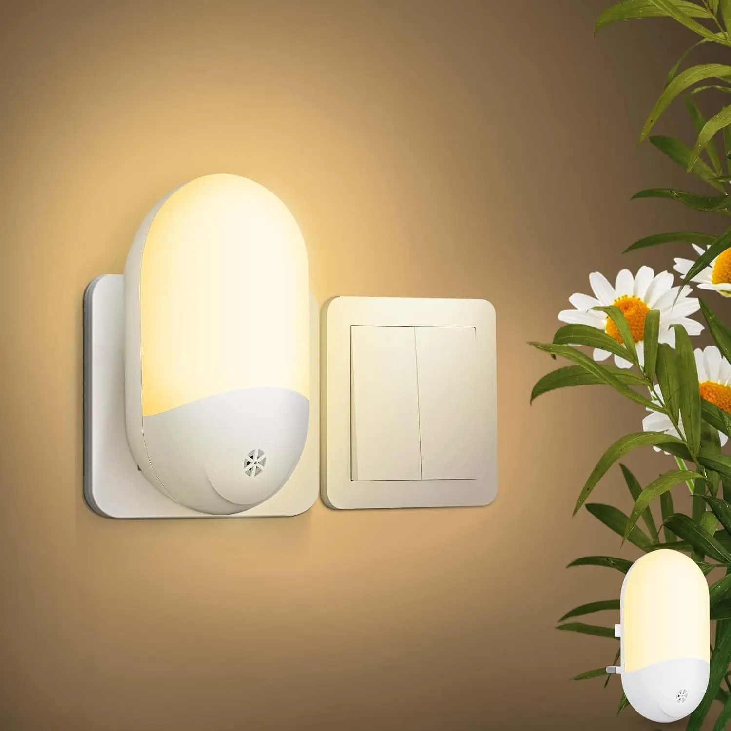 Baby Night Lamp Warm LED Bedside Lamp with Plug-in Wall Remote Control Kawaii Room Decor RGB Multicolor Light