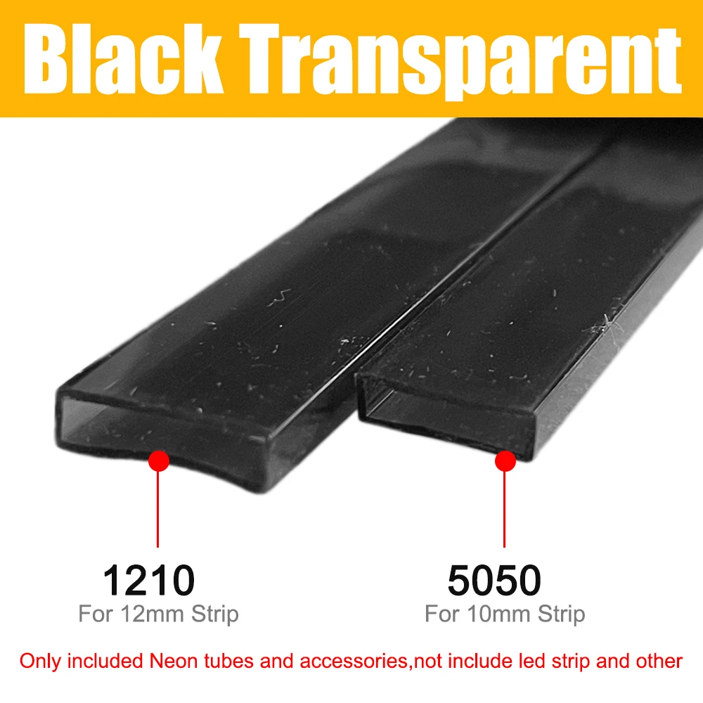Transparent Milky White Black LED Silicone Tube Flexible Protection Cover Waterproof For 8/10/12mm WS2812B WS2811 5050 Led Strip