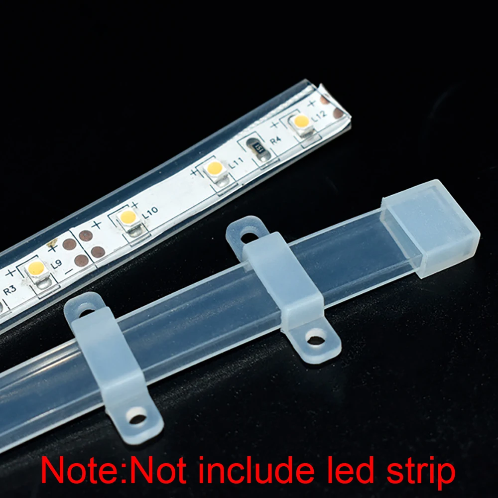 Transparent Milky White Black LED Silicone Tube Flexible Protection Cover Waterproof For 8/10/12mm WS2812B WS2811 5050 Led Strip
