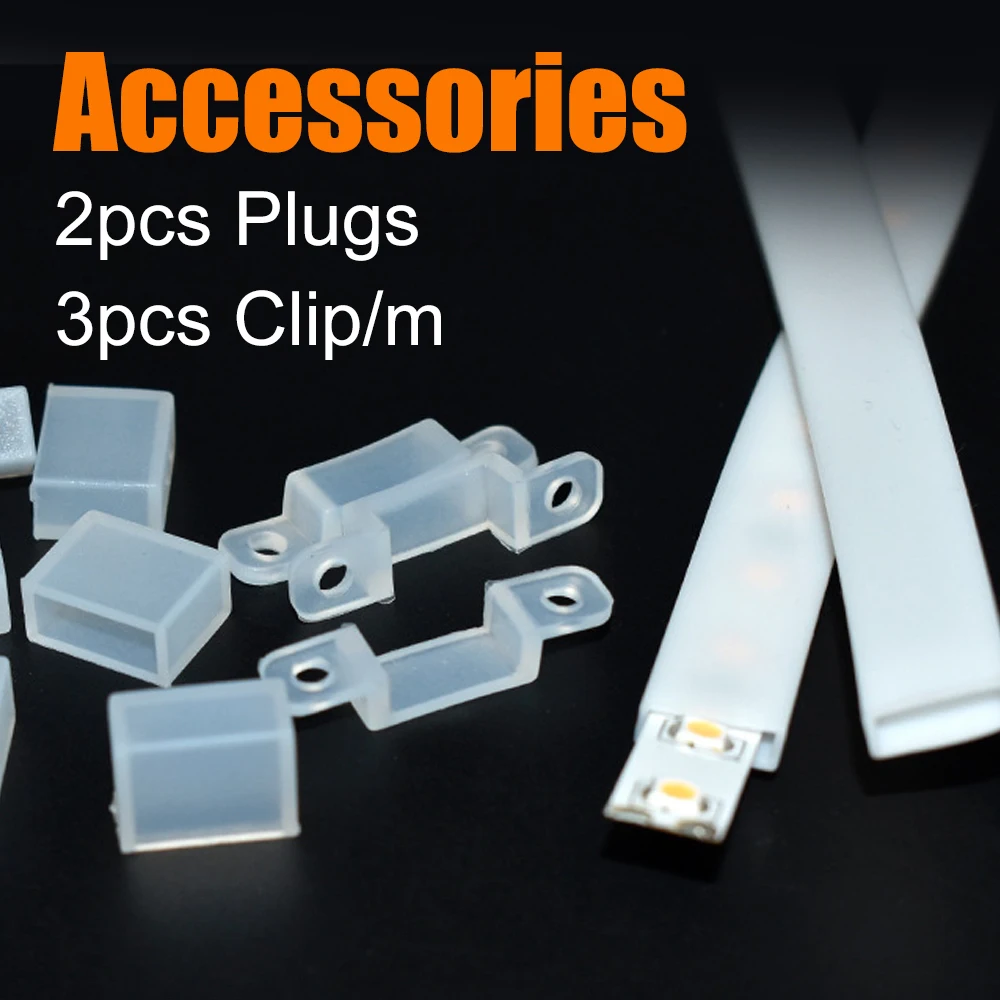 Transparent Milky White Black LED Silicone Tube Flexible Protection Cover Waterproof For 8/10/12mm WS2812B WS2811 5050 Led Strip