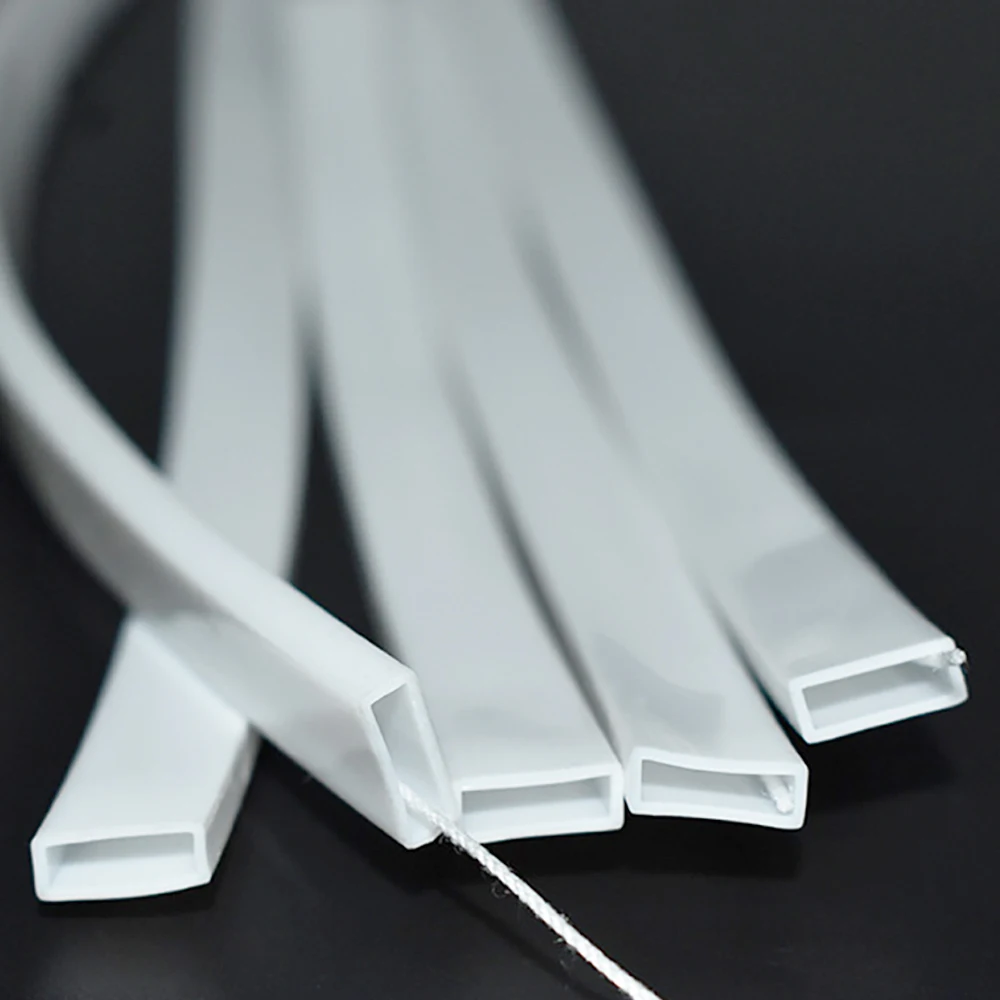 Transparent Milky White Black LED Silicone Tube Flexible Protection Cover Waterproof For 8/10/12mm WS2812B WS2811 5050 Led Strip