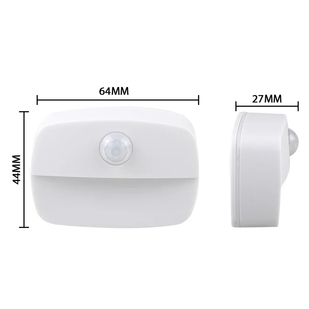 PIR Motion Sensor Night Light LED Intelligent Under Cabinet Light Battery Power Wireless Night Lamp for Bedroom Hallway Stairs