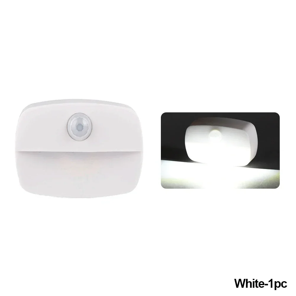 PIR Motion Sensor Night Light LED Intelligent Under Cabinet Light Battery Power Wireless Night Lamp for Bedroom Hallway Stairs