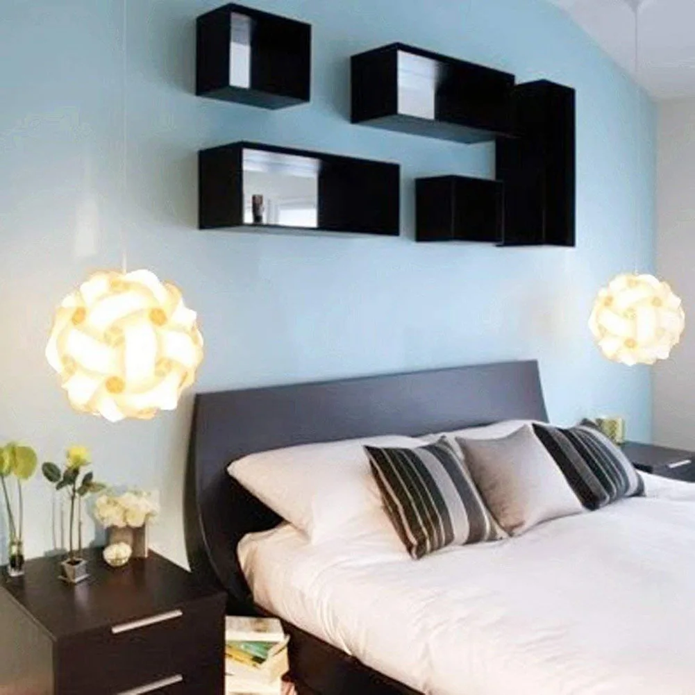 ZK20 Modern Creative IQ DIY Puzzle Light Nordic Pendant Lamp Shade Decoration Chandelier Hanging Lighting (self-install)