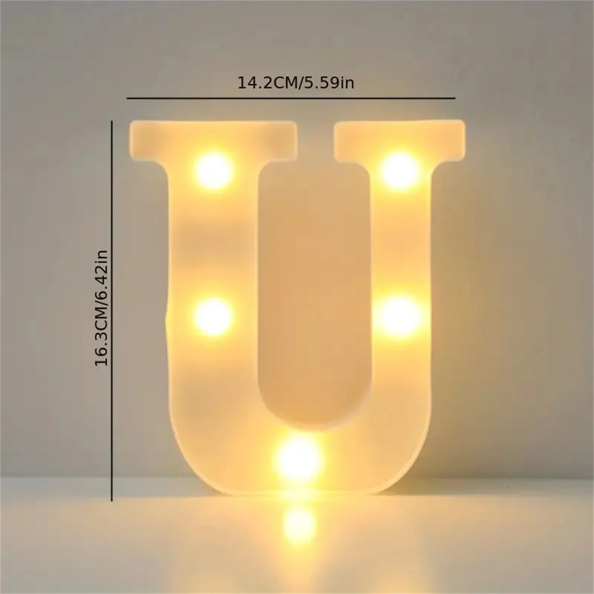 1PC 16cm LED Letter Light, Luminous Letter and Number Night Light, Suitable for Home, Bar, Wedding, Birthday Party Decoration